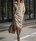 Rowan | Elegant Winter Dress with Buttons