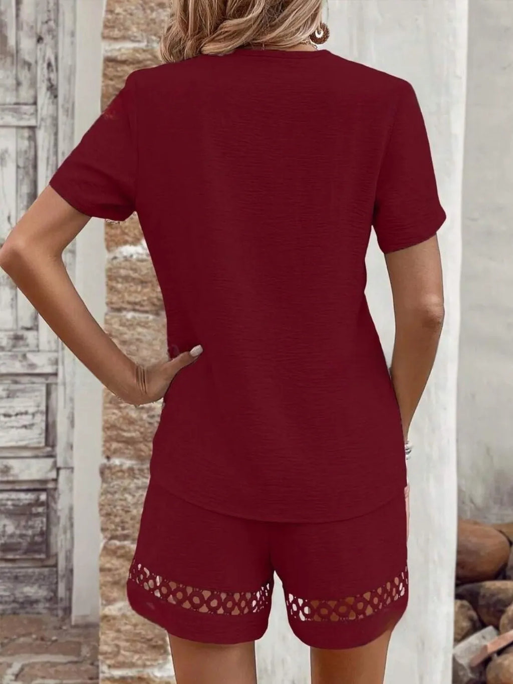 SERENIA | Luxe V-Neck Top & Shorts Set