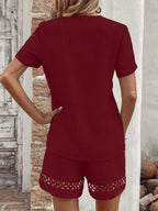 SERENIA | Luxe V-Neck Top & Shorts Set