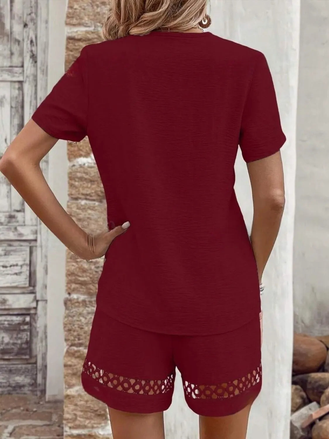 SERENIA | Luxe V-Neck Top & Shorts Set