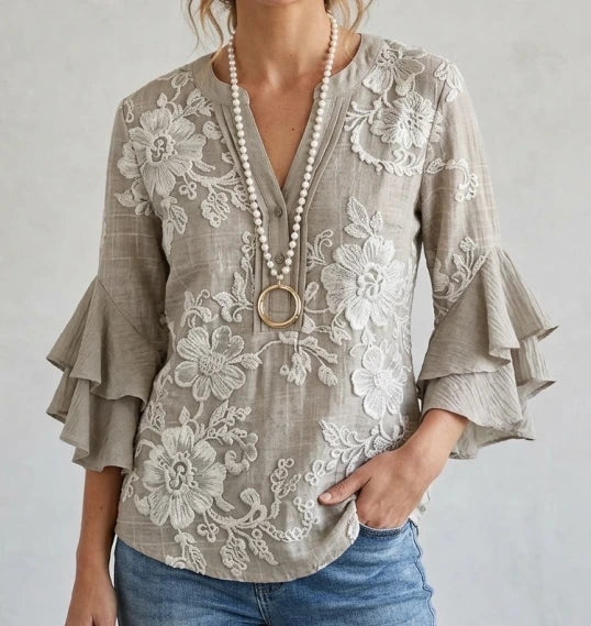 Isabella™ | Ruffle Sleeve Blouse
