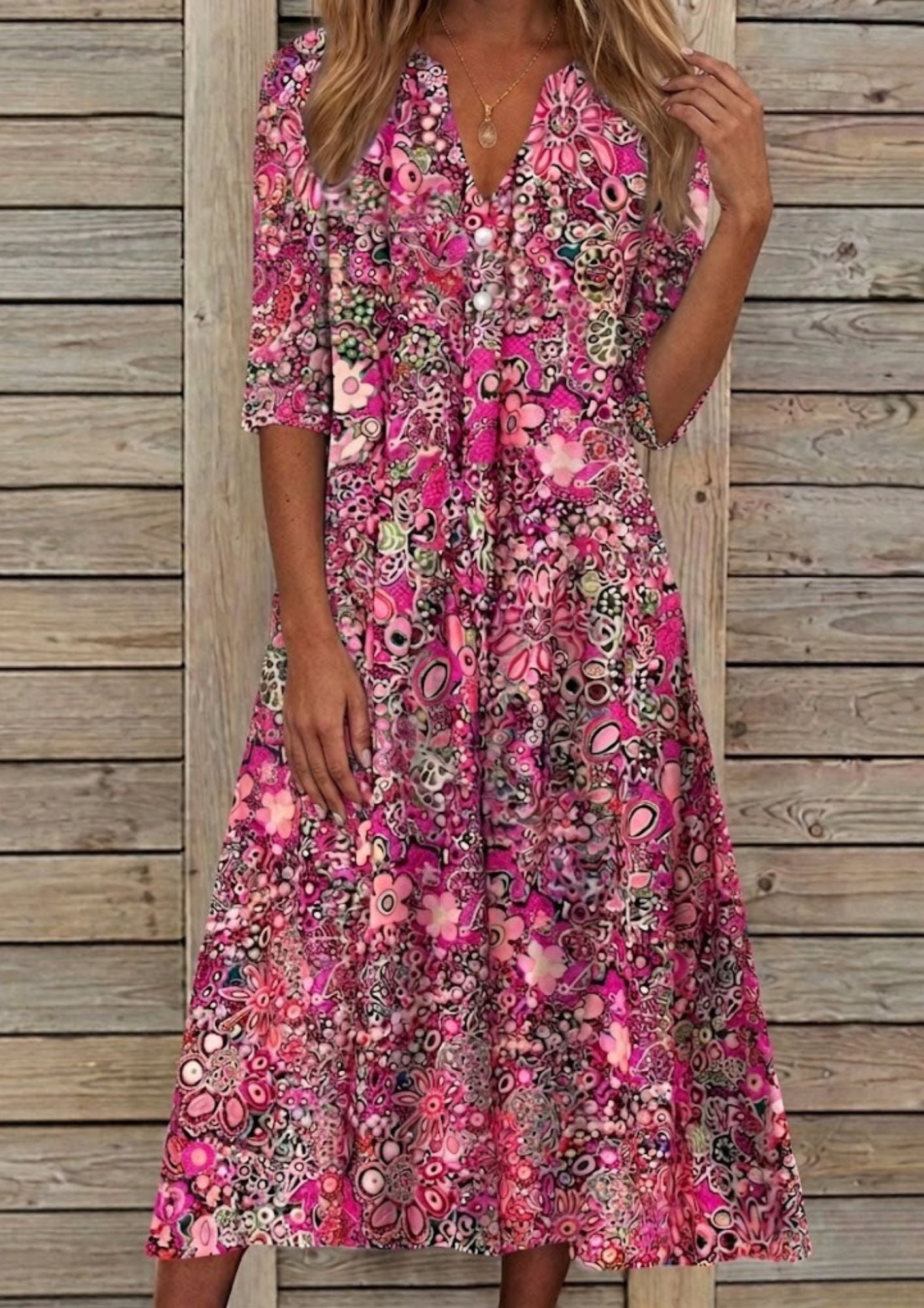 Janice™ | Elegant Summer Dress with Belly Cover