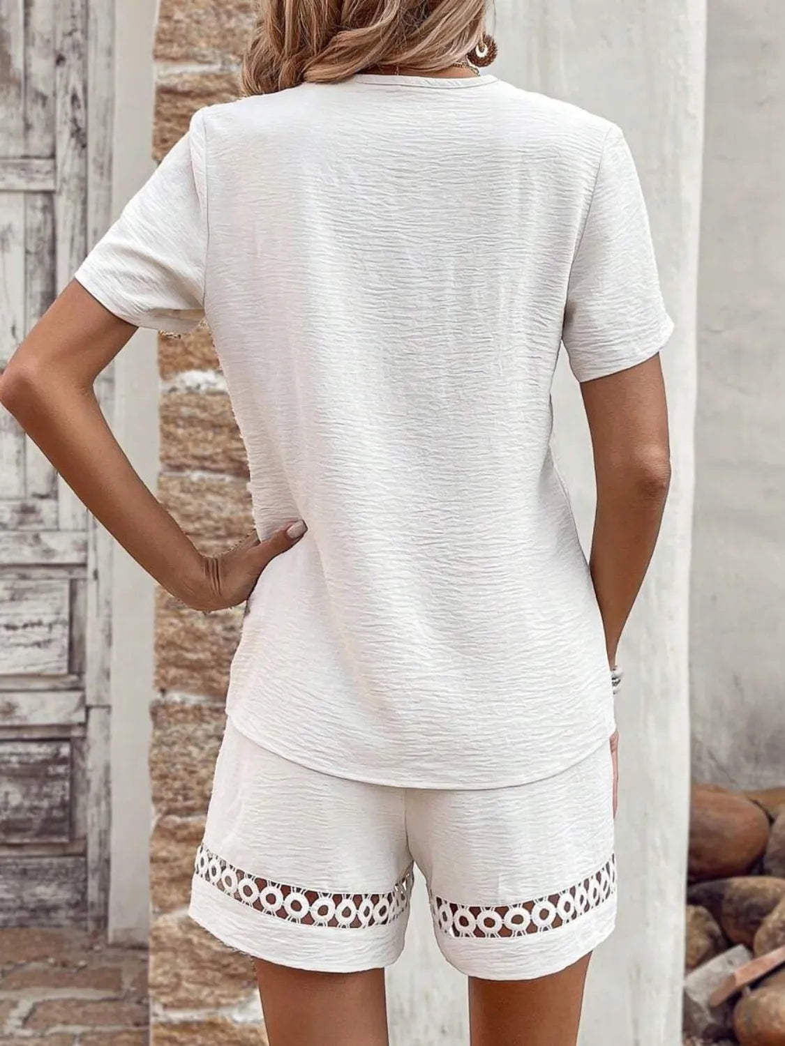SERENIA | Luxe V-Neck Top & Shorts Set