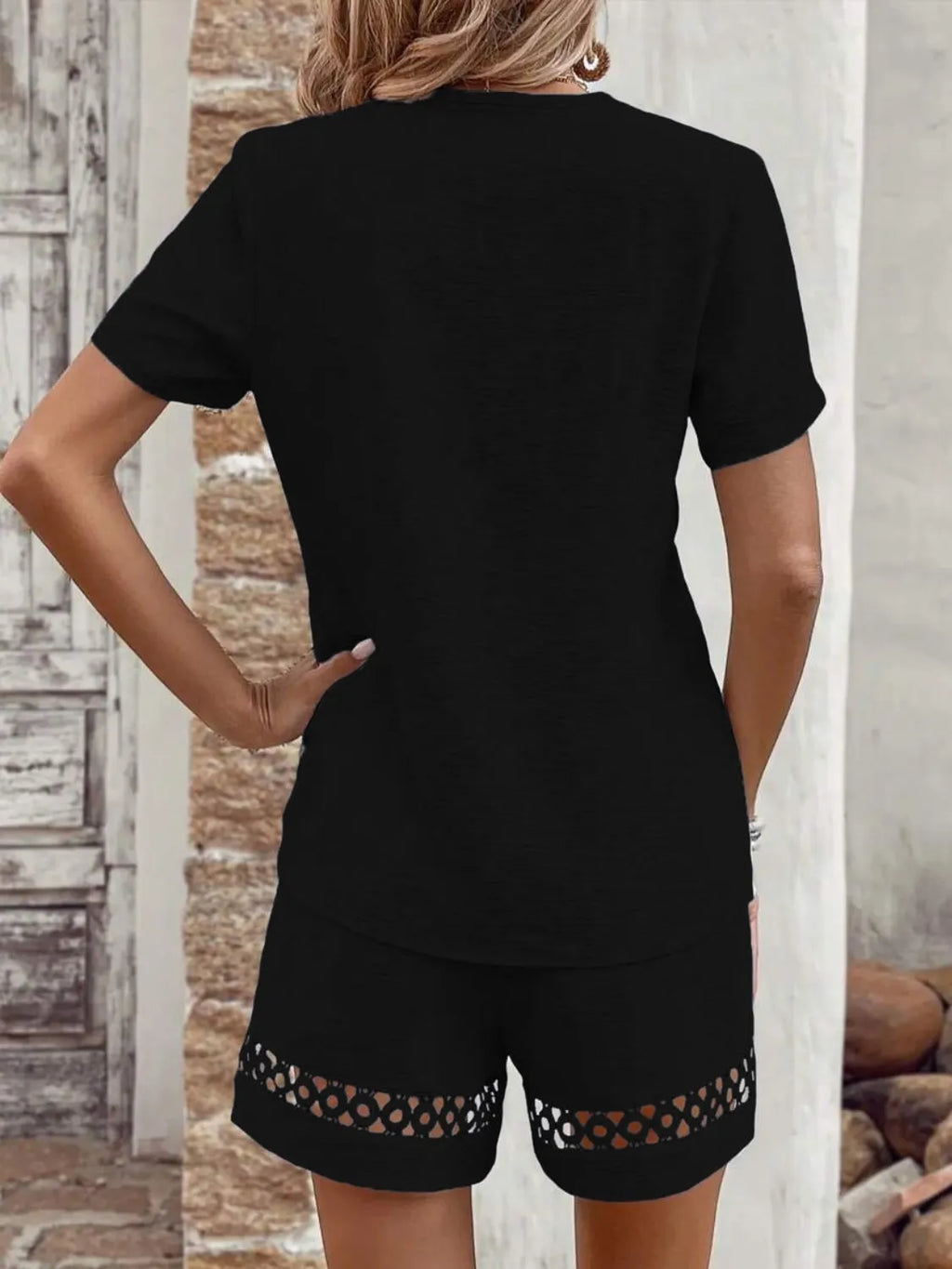 SERENIA | Luxe V-Neck Top & Shorts Set