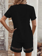 SERENIA | Luxe V-Neck Top & Shorts Set